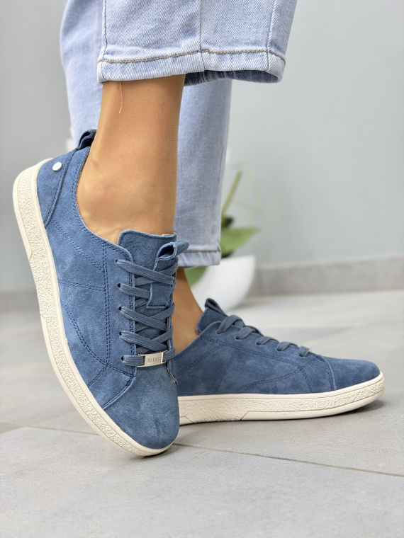 Niebieskie sneakersy zamszowe ze skóry naturalnej OLEKSY casual