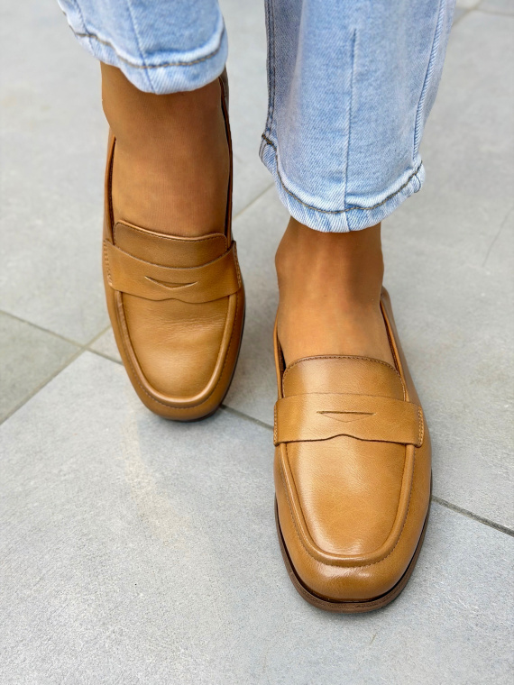 Rude mokasyny loafersy damskie ze skóry naturalnej casual