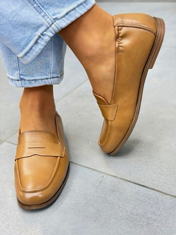 Rude mokasyny loafersy damskie ze skóry naturalnej casual