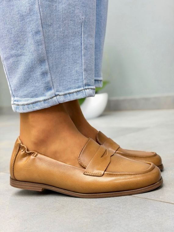 Rude mokasyny loafersy damskie ze skóry naturalnej casual