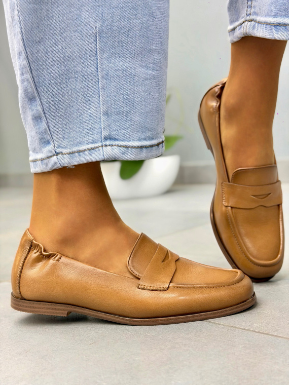 Rude mokasyny loafersy damskie ze skóry naturalnej casual