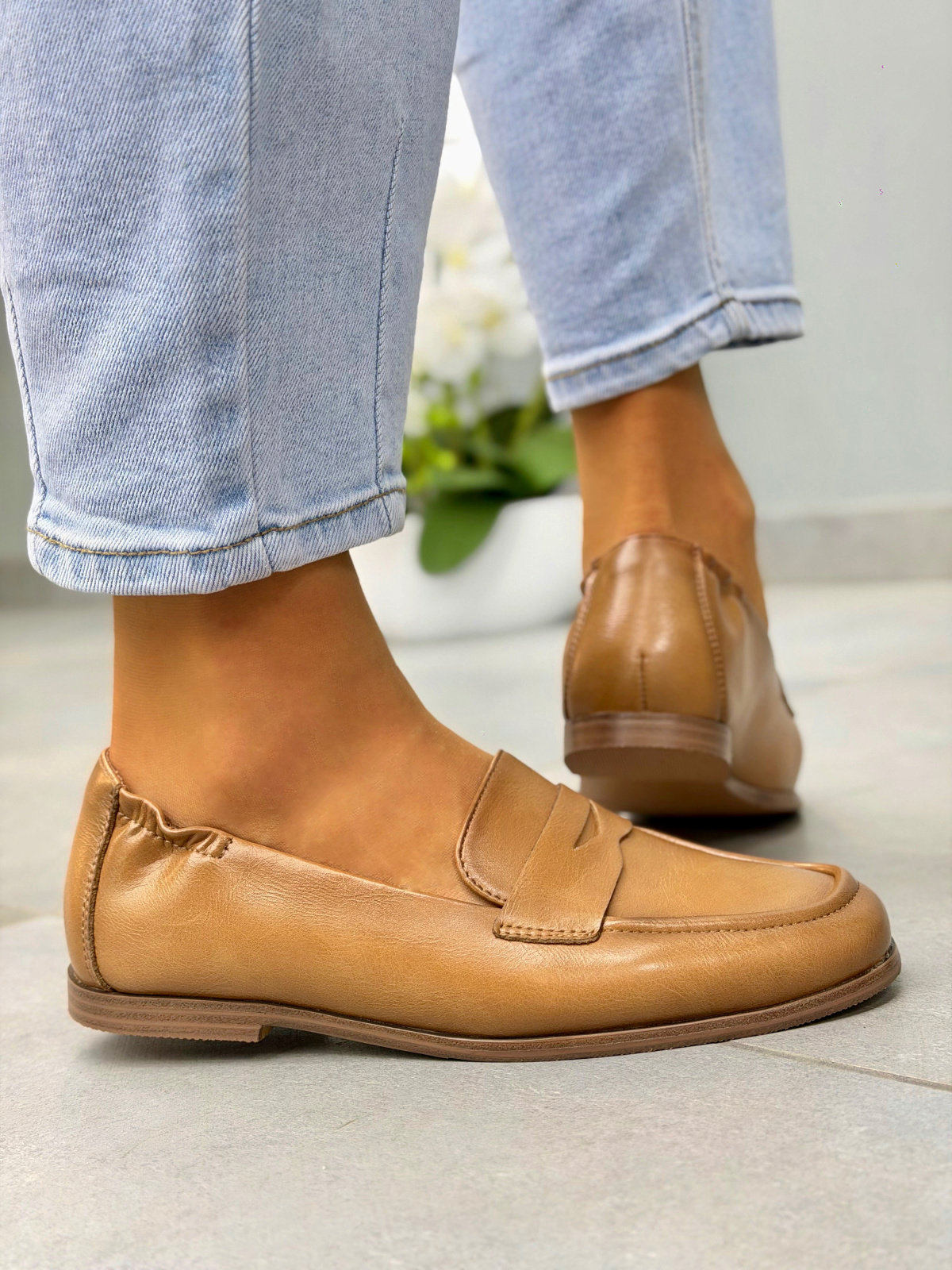 Rude mokasyny loafersy damskie ze skóry naturalnej casual