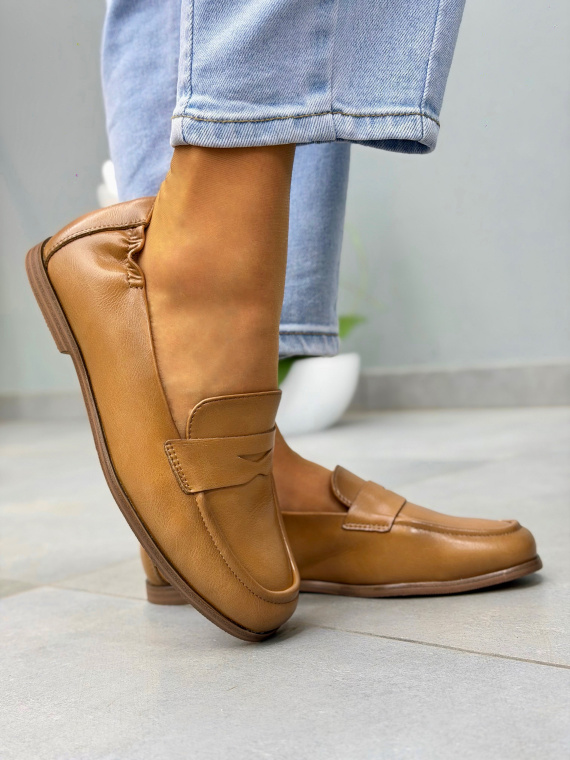 Rude mokasyny loafersy damskie ze skóry naturalnej casual