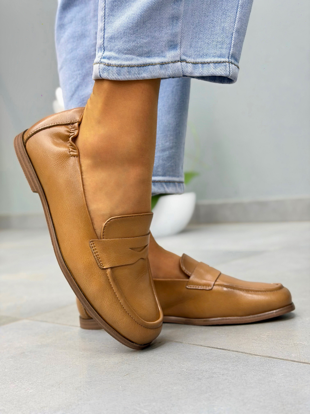 Rude mokasyny loafersy damskie ze skóry naturalnej casual