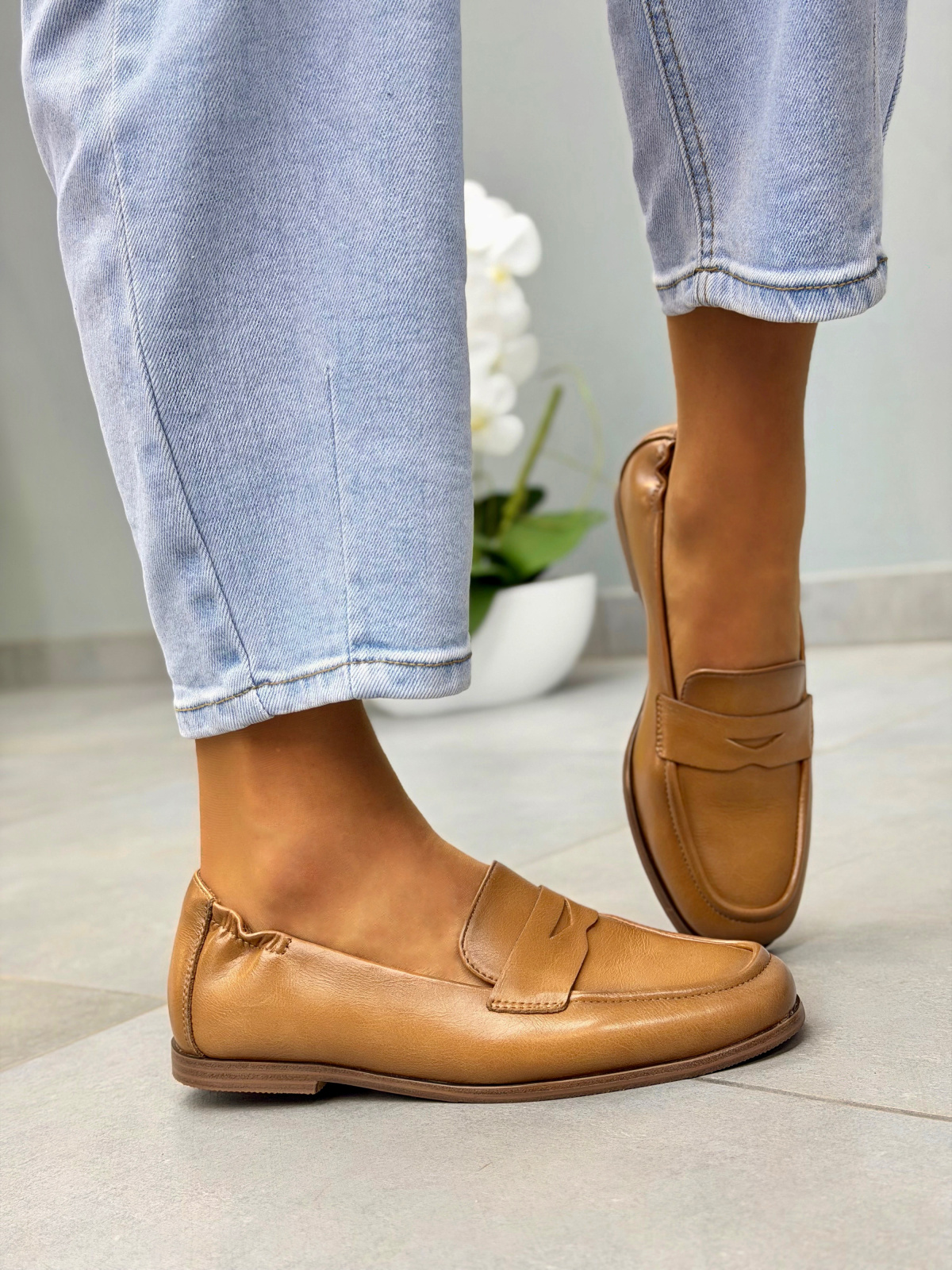 Rude mokasyny loafersy damskie ze skóry naturalnej casual