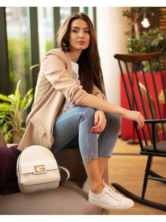 Białe trampki damskie skórzane OLEKSY polskiej produkcji