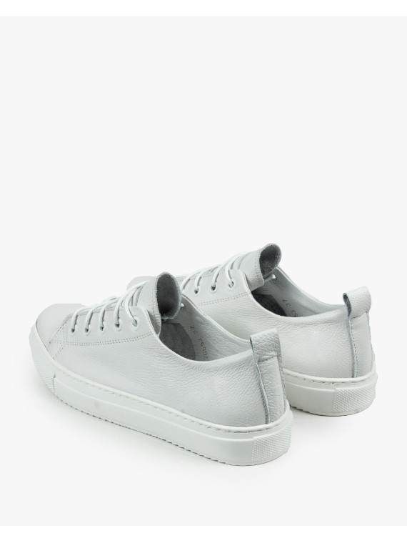 Białe trampki damskie skórzane