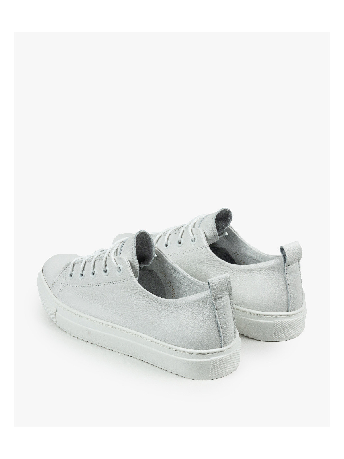 Białe trampki damskie skórzane