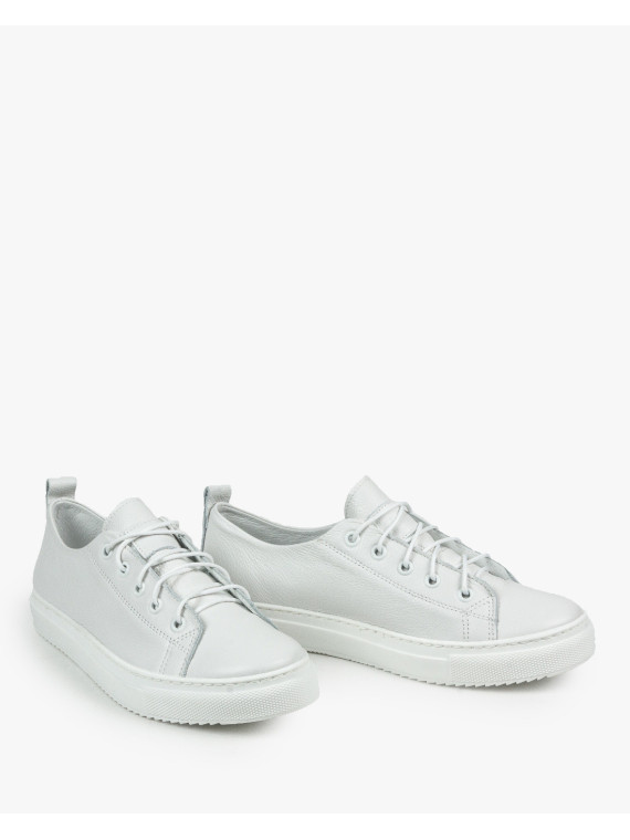 Białe trampki damskie skórzane