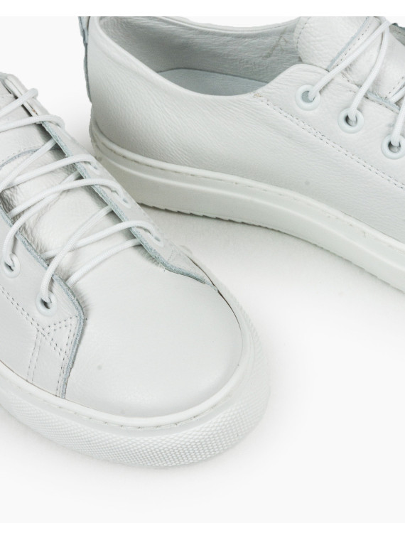 Białe trampki damskie skórzane